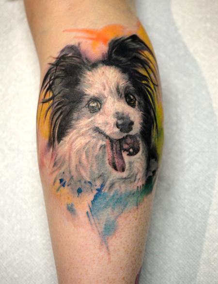Tattoos - Watercolor dog portait - 109989